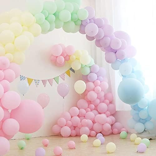 Pastel Balloons Garland Arch Kit 143pcs Macaron Rainbow Balloons Birthday Party Background Decoration Girl Baby Shower Donuts Ice Cream Party Supplies Pink Blue Green