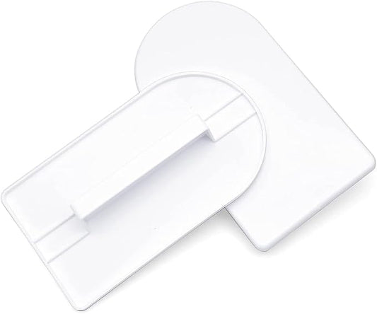 2 Pcs White Plastic Fondant Icing Smoother Polisher Icing Scraper Paddle Tool for Cake Decoration Sculpting and Modeling Tools Decorating Tools
