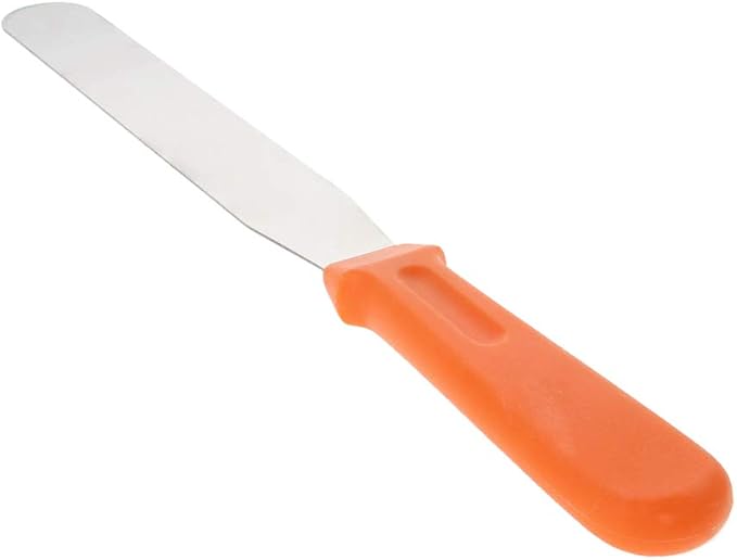Utoolmart 6 Inch Straight Icing Spatula Stainless Steel Cake Decorating Frosting Cake Angled Offset Spatula for Pastry & Baking 1Pcs