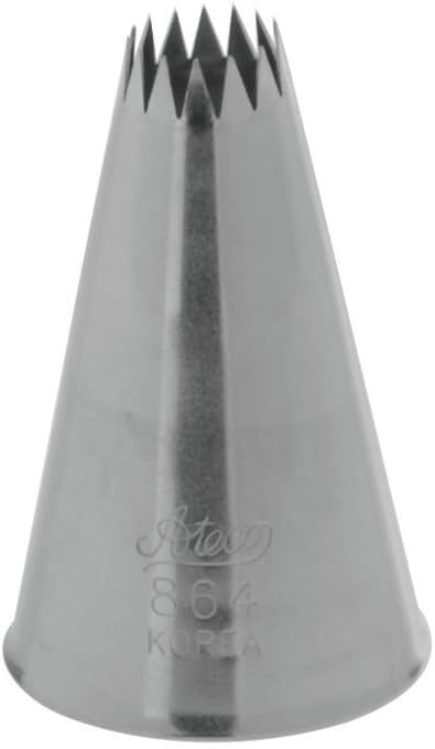 Ateco # 864 - French Star Pastry Tip .38'' Opening Diameter- Stainless Steel