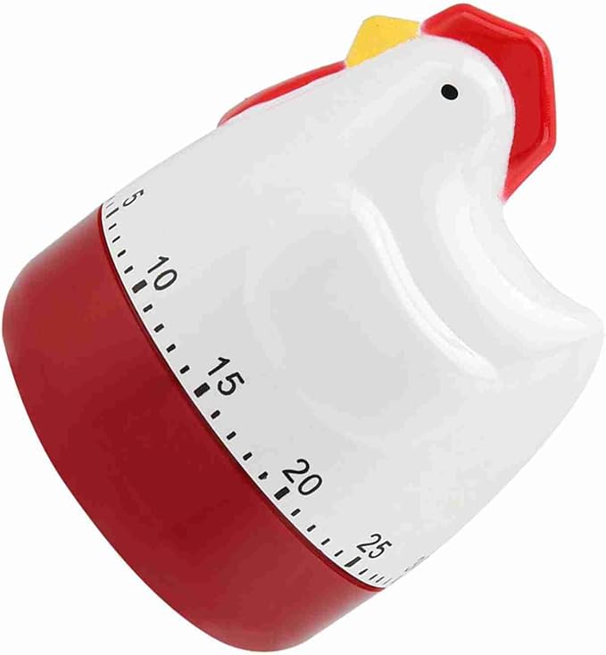Kitchen Timer Cute, Mechanical Chicken Egg Timer, Up to 60 Minutes, Chicken Mechanical Wind Up Timer for Cooking, Children’S Study, Timing Reminder, Home Decor