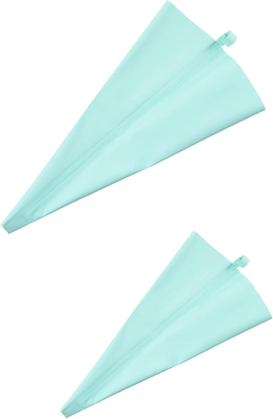 20 Inch Piping Bags Reusable, Silicone Pastry Bags Set, Large Cake Decorating Bag, 2 PCS Icing Frosting Bags for Cake, Dessert, Pastry, Cookies,Cupcake, DIY Baking Tools, Green