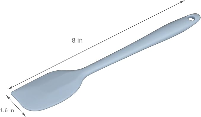 Silicone Spatula, Silicone Spatulas Heat Resistant, Food Grade Rubber Non-Stick Rubber Spatulas with Stainless Steel Core, for Baking, Cooking, Mixing (1, Classic Blue, 8 * 1.6 inch)