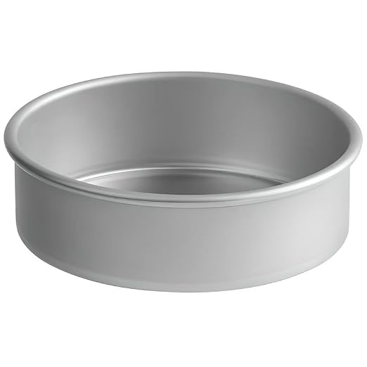 OCS Parts Pro Series 6-Inch Round Aluminum Cake Pan | Heavy Duty Baking Tin for Cakes and Deep Dish Pizzas in Home Kitchens, Pizzerias, Restaurants and Bakeries