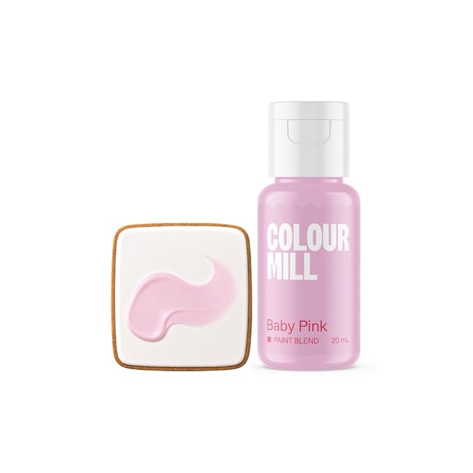 Colour Mill Edible Food Paint – Vibrant Cake & Fondant Decorating Colors for Cookies, Chocolate, Royal Icing & Desserts 20 Milliliters - Matte Baby Pink