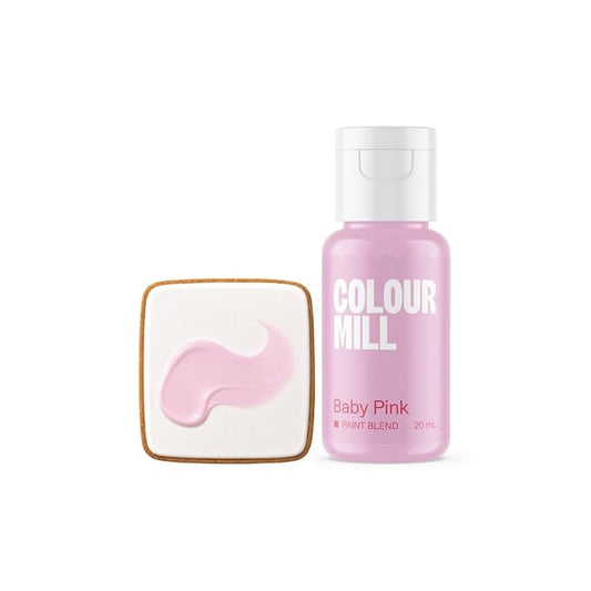 Colour Mill Edible Food Paint – Vibrant Cake & Fondant Decorating Colors for Cookies, Chocolate, Royal Icing & Desserts 20 Milliliters - Matte Baby Pink