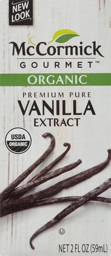 McCormick Gourmet Organic Premium Pure Vanilla Extract, 2 fl oz (Pack of 2)