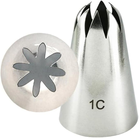 Cake Decorating Icing Piping Tip, large Decorating Tips Stainless Steel, Cake Icer Tips Large Decorating Icing Tips, Decorating Tools, Icing and Piping Tips (1C)