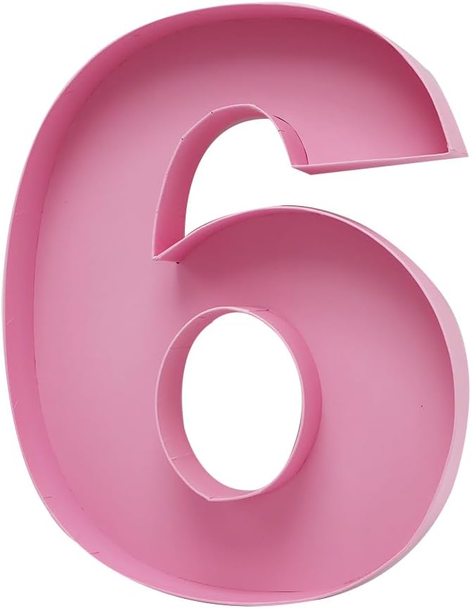 12inch Cardboard Number Fillable Food Tray Box for Charcuterie, Cupcake Arrangement,Birthday Anniversary (Pink 6&9)