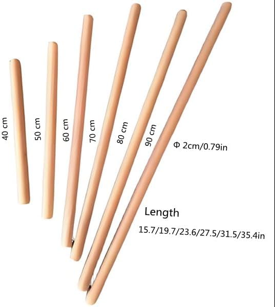 Rolling Pins For Baking Ultra Thin,3/4 Inch Diameter,Long 23.6 Inch,(60 * 2cm)