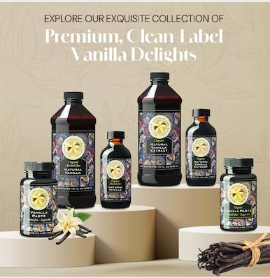 Natural Vanilla Alcohol‑Free Flavor, 16 fl oz - Madagascar Bourbon vanilla, 100% natural, sugar‑free, GMO‑free, gluten‑free, vegan, paleo, keto, kosher, and halal