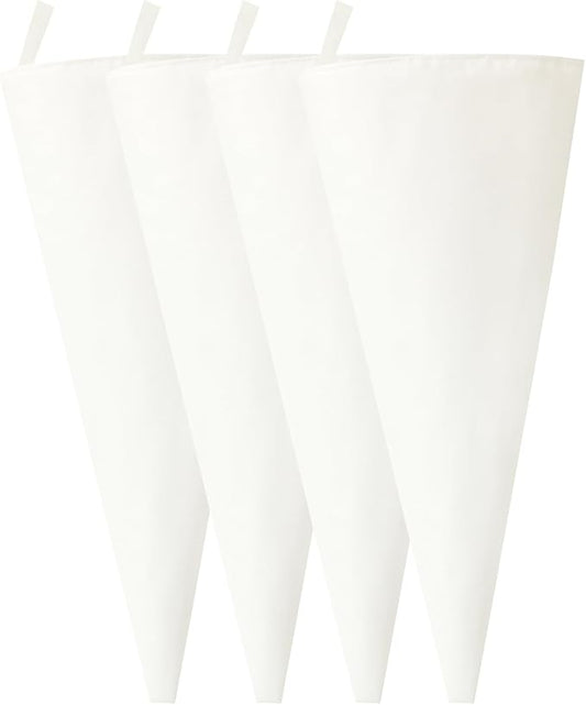 12-Inch Reusable Pastry Piping Bags 4-Pack for Cake Decorating Cotton Cloth