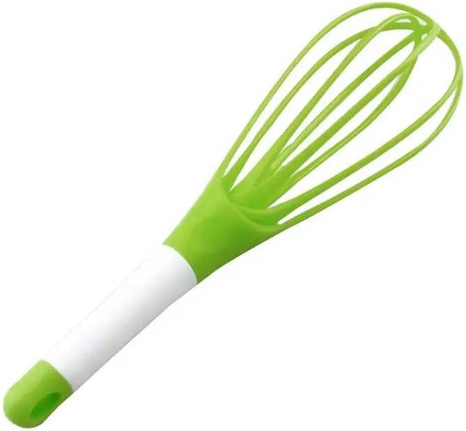 Twisk Whisk - Twisting Whisk - Folds flat 2-in-1 Balloon or Flat whisk 100% silicone construction Dish Washer Safe Balloon and Flat whisk in one package. Egg Beater for whisking eggs or baking.