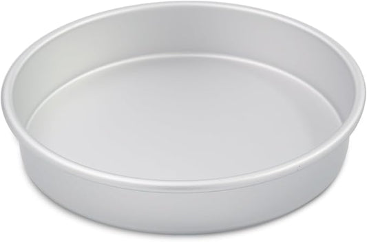 9 Inch Cake Pan, Aluminum Round Cake Baking Pans Tins For for birthday cake party cake, Non-Toxic, Only Handwasher.Silver(9×2 round Cake Pan)