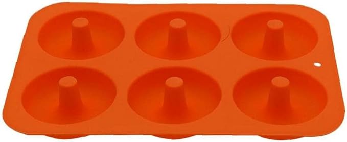 6 Cavity Silicone Donut Baking Pan Heat Resistance Muffins Bakeware Cookies Baking Tray Cake Decorating Tools Random Color
