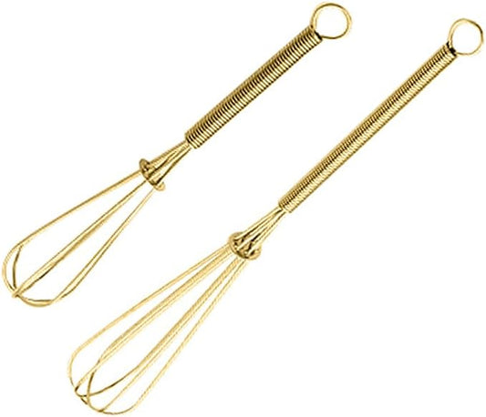 Stainless Steel Mini Whisk Set of 2, Small Wire Hand Whisks, Kitchen Cookware for Cooking, Whisking, Blending, Beating, 5/7/8/10 inch