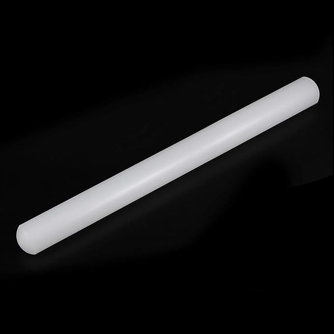 HARFINGTON Fondant Rolling Pin PP 50cm x 2.5cm Non Stick for Baking White