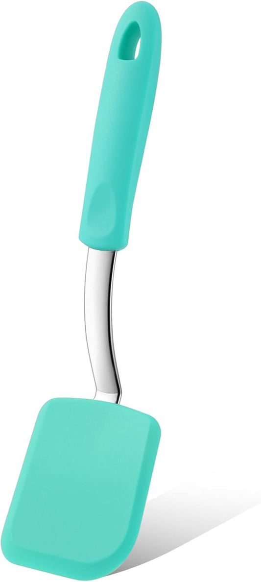 Small Silicone Spatula Flexible Silicone Cookie Spatula Heat Resistant Small Pancake Turner for Kitchen Use Nonstick Cookware No Scratch Cooking Flipper for Egg Pancake