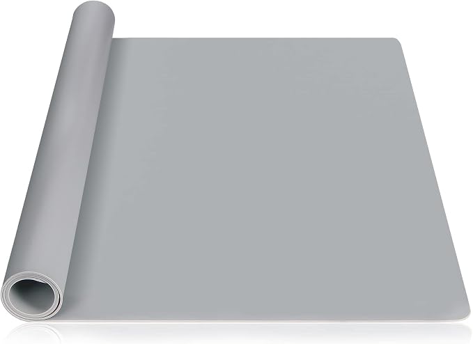 Webake Silicone Mat for Countertop, Counter Top Protector Heat Resistant 23.6" x 15.7" Desk Pat, Nonstick Glass Top Stove Cover Large Pastry Mat, Extra Thick Work Mat for Resin Computer Air Fryer