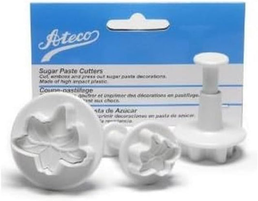 Ateco Shaped Sugar Paste Plunger Cutter, Lily, set of 3, white