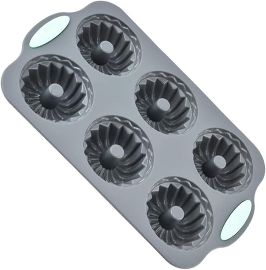 Wreath Ice Mold, Silicone Wreath Ice Cube Tray and Snowflake Mold Set, Flexible Silicone Mold for Wreath Ice Cubes Donuts, Soap & Chocolate, Easy Release (D)