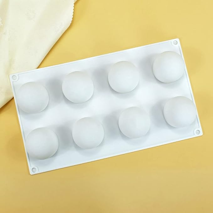 mostsom 3D Silicone Molds Ball Shape Sphere,Baking Mold for Mousse Cake, Fondant Mold Silicone Mold for Baking Cakes, French Dessert Mold for Pastry Chocolate,Soap and Ice Cream (Round Ball I)