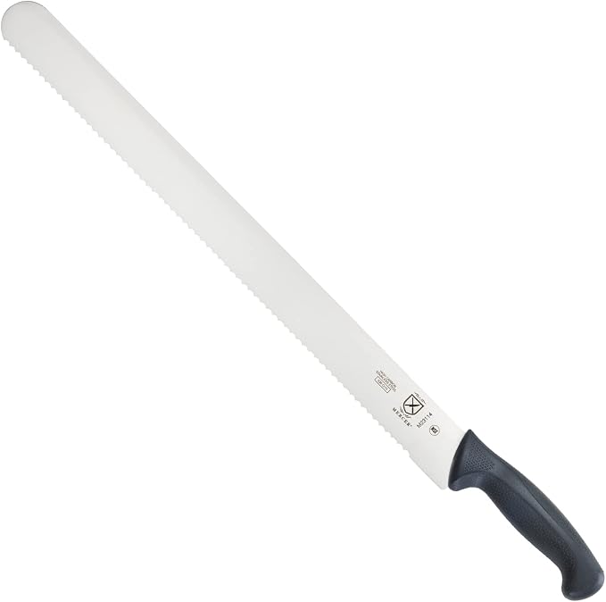 Mercer Culinary M23114 Millennia Black Handle, 18-Inch Wavy Edge, Cake Slicer