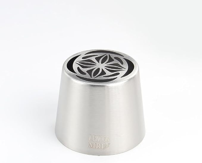 1 Piece Stainless Steel XXL Russian 4 Petals Flower Icing Tips,Pastry Frosting Piping Nozzles for Cake Marshmallow Bouquet,Cake Decorating Tips,Flower Frosting Nozzles for Decorating,Baking Tools