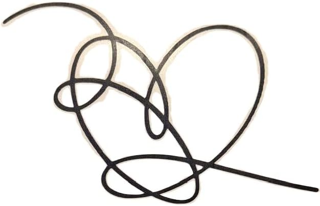 Love Yourself Decal 6.2" Tall 4" Wide Decal Sticker for Car, Truck, Computer, Laptop, Vehicle, Window, Outdoor/Indoor (Black)