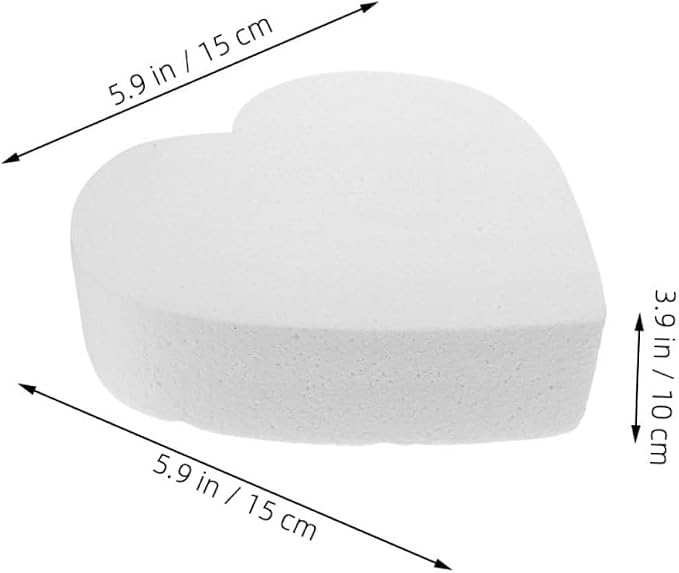 STOBAZA Cake Heart Shaped Model for Wedding Display and Decorating Lightweight Fake Cake for Crafting and Photography for Celebrations and Events