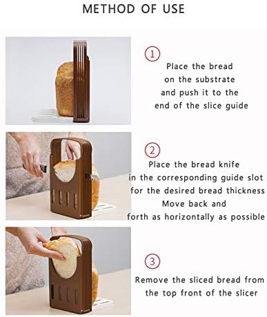 TCOTBE, Foldable Compact Bread Slicing Guide - Bake Slicer Cutter for Homemade Bread, Sandwiches