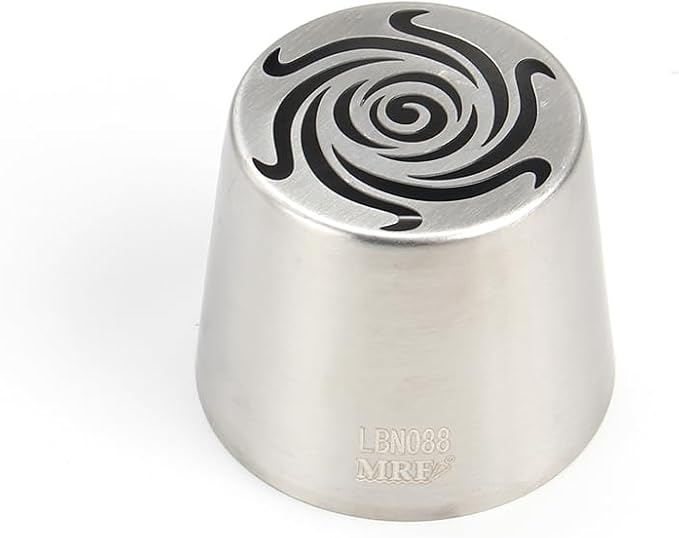 1 Piece Stainless Steel Extra Large Swirl Flower Icing Tip,Cake Decorating Piping Nozzle for Cupcakes Bouquet,Pastry Frosting Russian Piping Tip,Bakery Candy Craft Tools