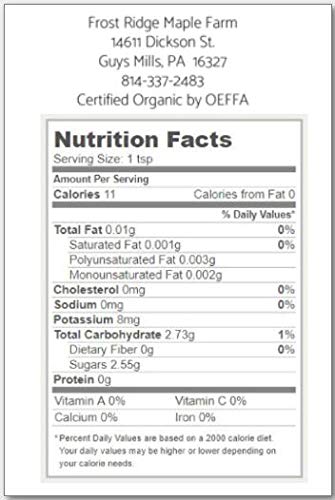 Frost Ridge Maple Farm Powdered Granulated Organic Maple Sugar, Grade A, 48 oz.