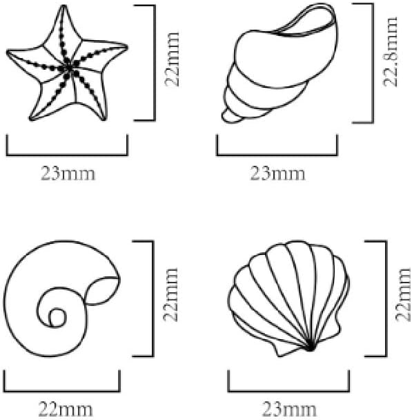 Oasis Supply Seashells and Starfish Sugar Decorations, Cupcake Toppers, 12 Count