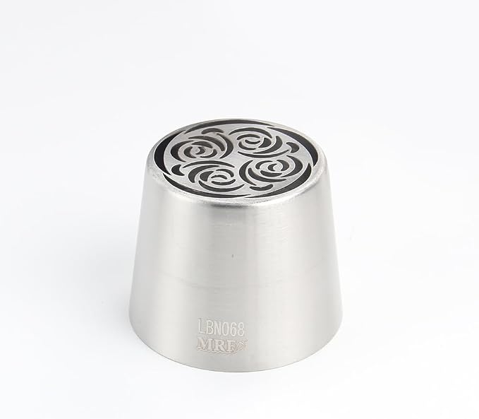 1 Piece Stainless Steel XXL Russian 4 Petals Flower Icing Tips,Pastry Frosting Piping Nozzles for Cake Marshmallow Bouquet,Cake Decorating Tips Baking Tools,Flower Frosting Nozzles for Decorating