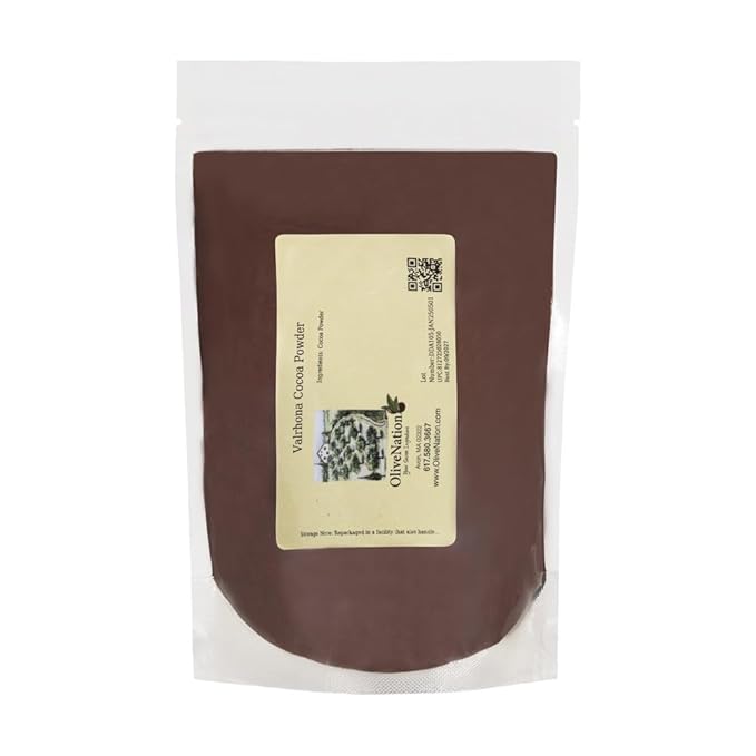 Valrhona 159 Cocoa Powder 20/22% from OliveNation, Unsweetened Dutched Cocoa for Baking and Cooking - 1/2 lb
