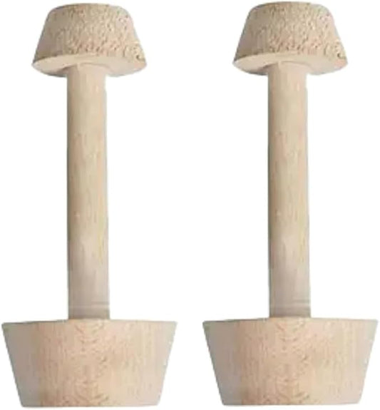 2Pcs Woodiness Tart Tamper Pastry Tamper Double Side Wooden Egg Tart Tamper Mold DIY Cake Pastry Pusher for Kitchen Party Baking Tools, Pie, Tart and Quiche Pans