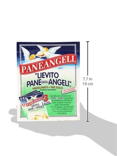 Paneangeli Lievito Vanigliato Per Dolci - Pane Degli Angeli Yeast - 3 count each - Pack of 4