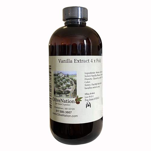 4X Natural Bourbon Vanilla Flavor - 4x Extra Strength Vanilla for Baking - Cooking - Ice Cream - Frosting - Non-GMO - Gluten Free - Kosher - Vegan - 8 ounces