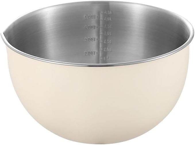 304 Stainless Steel Mixing Bowls with Lids, Nested Metal Bowl Set for Cooking Salad Dough Egg Whisking, Stackable Kitchen Prep Storage Containers(20CM Yellow)