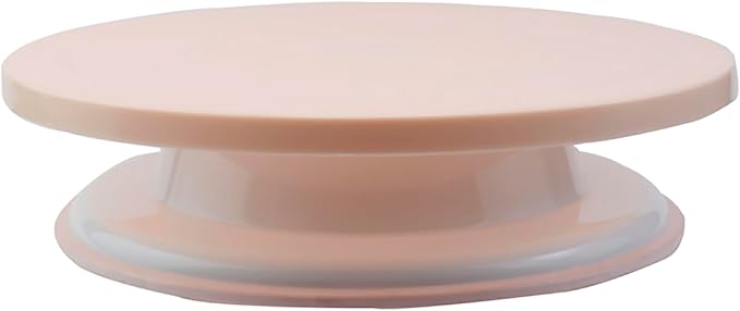 FDXGYH 1 PCS Cake Turntable Black 11'' Rotate Cake Decorating Stand for DIY Cake Making (Pink)