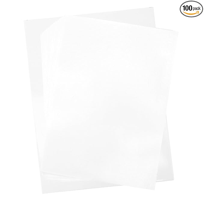 100pcs Edible Wafer Paper A4 Size, 8.5" x 11" Food Grade Wafer Sheets, Edible Paper for Cakes Printable, Rice Starch Sheets for Candy & Decoration (0.3mm)