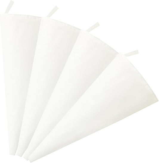 14-Inch Reusable Pastry Piping Bags 4-Pack for Cake Decorating Cotton Cloth