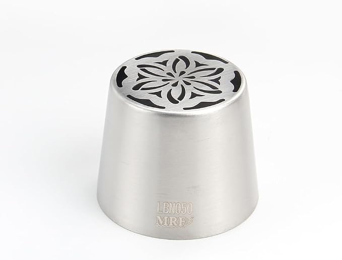 1 Piece Stainless Steel XXL Russian Flower Icing Tips,Pastry Frosting Piping Nozzles,Cake Decorating Marshmallow Bouquet Piping Tips,Flower Frosting Nozzles for Decorating