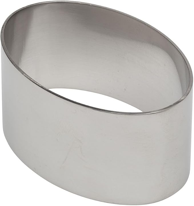 Ateco Oval Stainless Steel Form, 3.13 by 1.38-Inches High