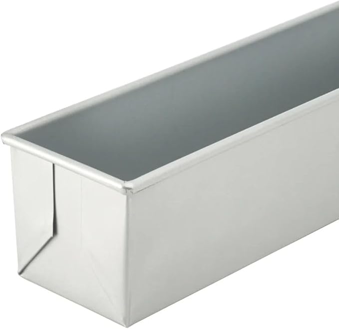 Soro Essentials- 16” x 4” Aluminized Steel Pullman Pan with Silicone Glaze Non-Stick Finish 2 lb- Straight-sided Folded Construction Quick Release Bakeware Bread Loaf Pan Loaf Baking Pans