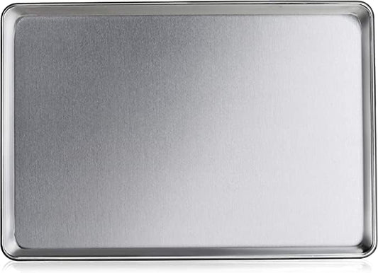 TrueCraftware- 18" x 26" Full Size Stainless Steel Sheet Pan 20 Gauge- Bakeware Baking Pan Baking Sheet Baking Tray Cookie Sheet Cookie Tray Pans Perfect for Baking Roasting Heavy Duty & Rust Free