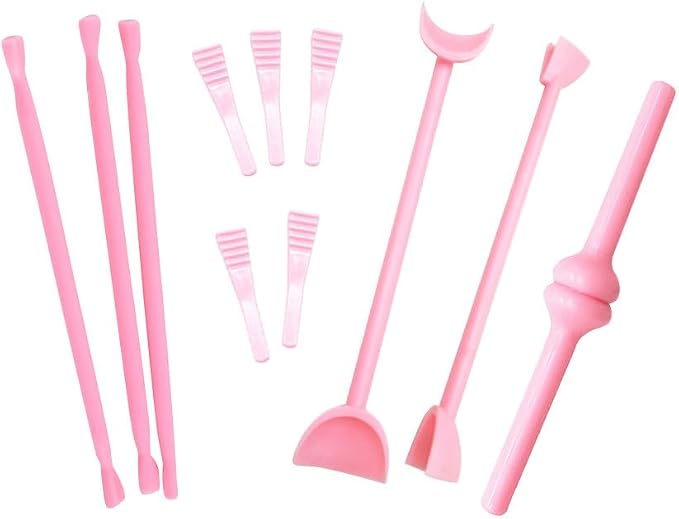 Ciieeo Fondant Cake Carving Tools Set 11-Piece Including Eye Mold for Detailed Cake Decorating and Layer Cutting Small Sculpting Kit 5.11In