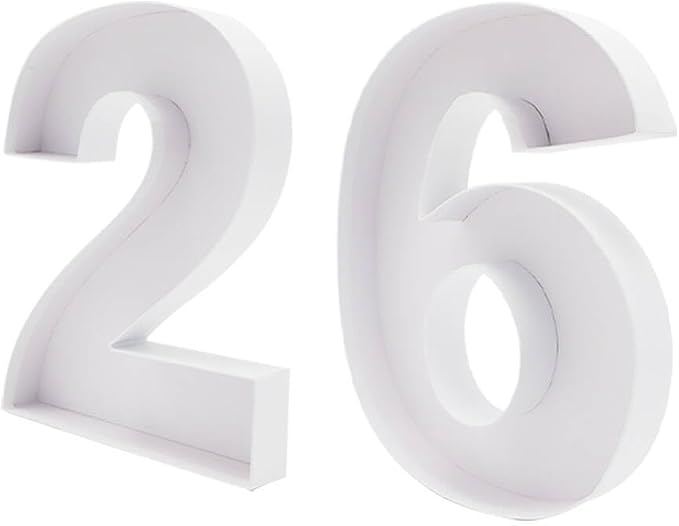 12inch Cardboard Number Fillable Food Tray Box for Charcuterie, Cupcake Arrangement,Birthday Anniversary (White, 26)