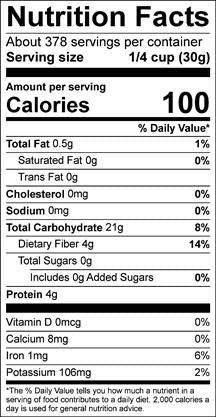 Organic 100% Whole Wheat Hi-Pro Fine Flour – 25 lb. bag